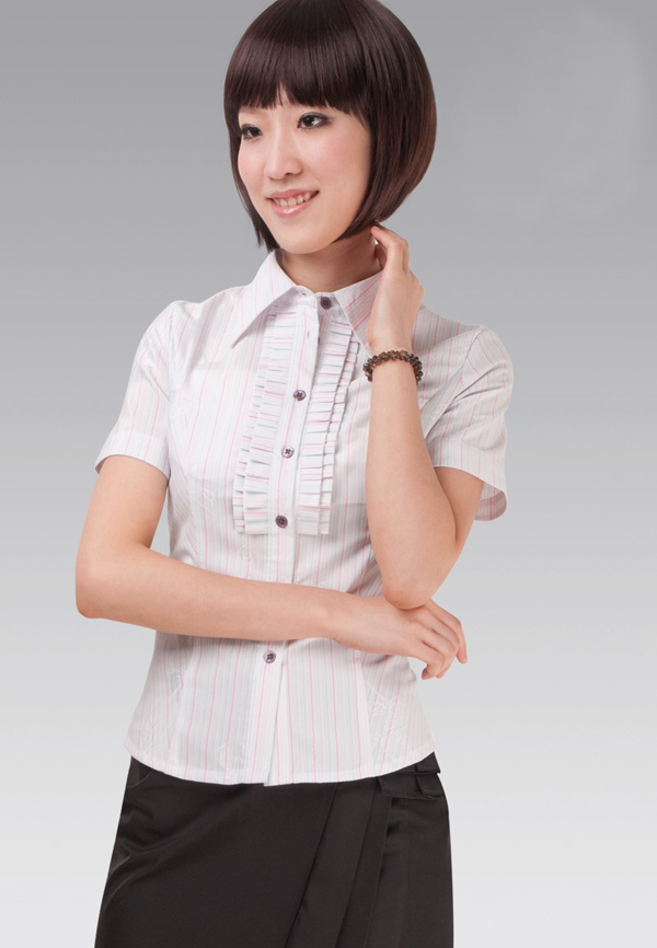 女短袖衬衫009--定制
